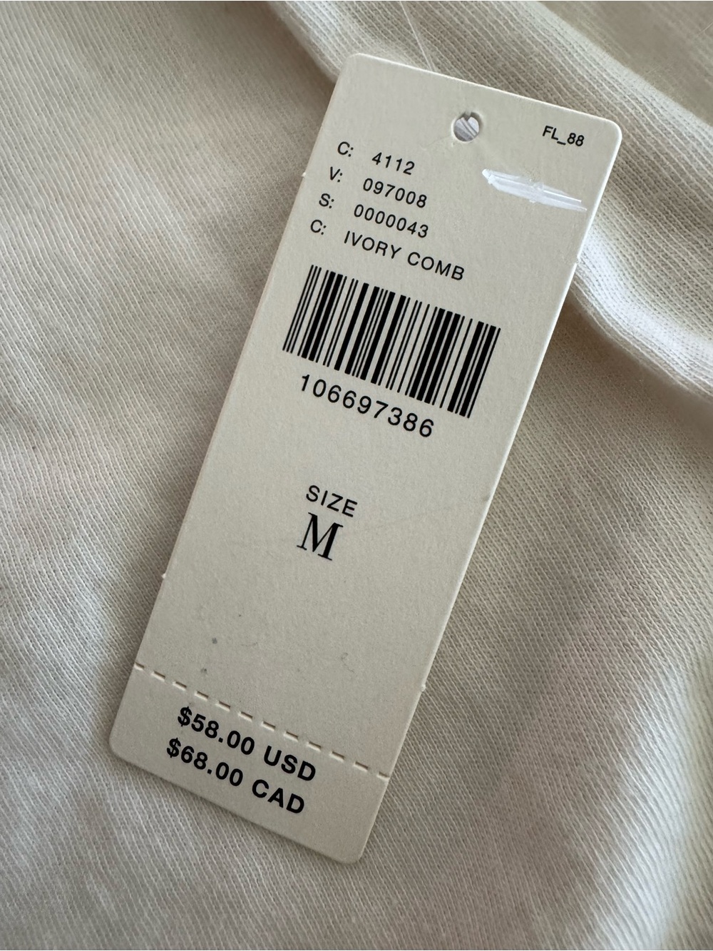 Anthropologie Maeve Evelyn Ivory Pattern Graphic Tee Shirt Size Medium New - Picture 9 of 12